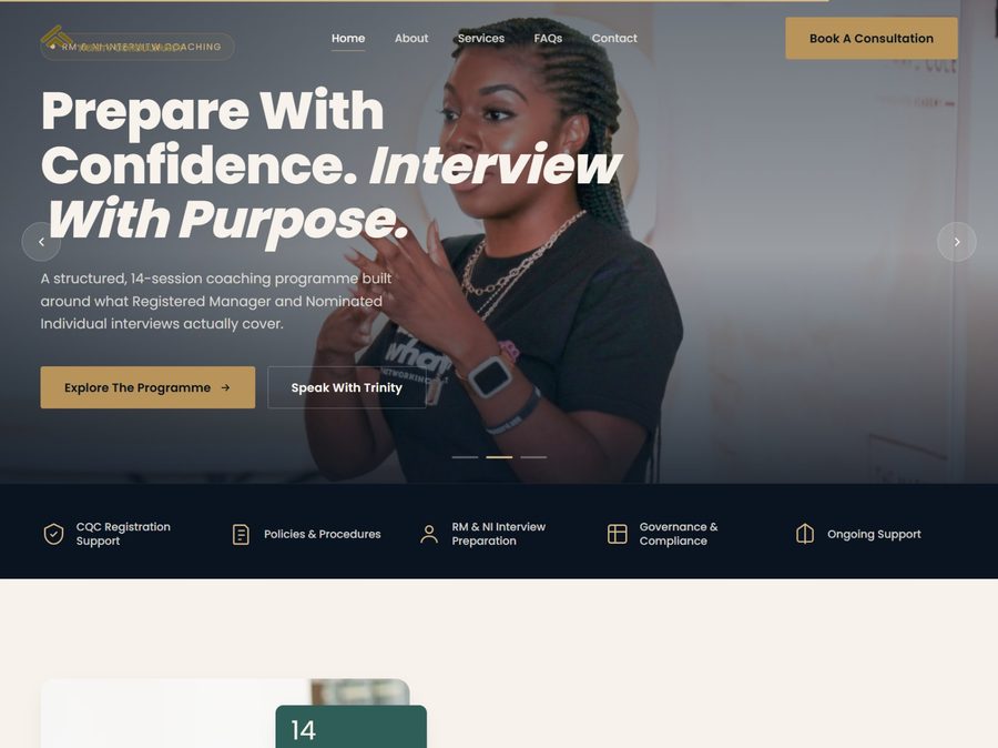 Trinity Consultancy website screenshot